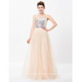 Grace Karin Shining and Bright Strapless Sweetheart Andar Comprimento Apricot Puffy Long Prom Dress CL6109